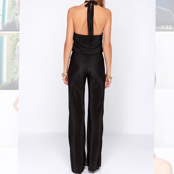 Black Halter Jumpsuit - Picture 3 of 5